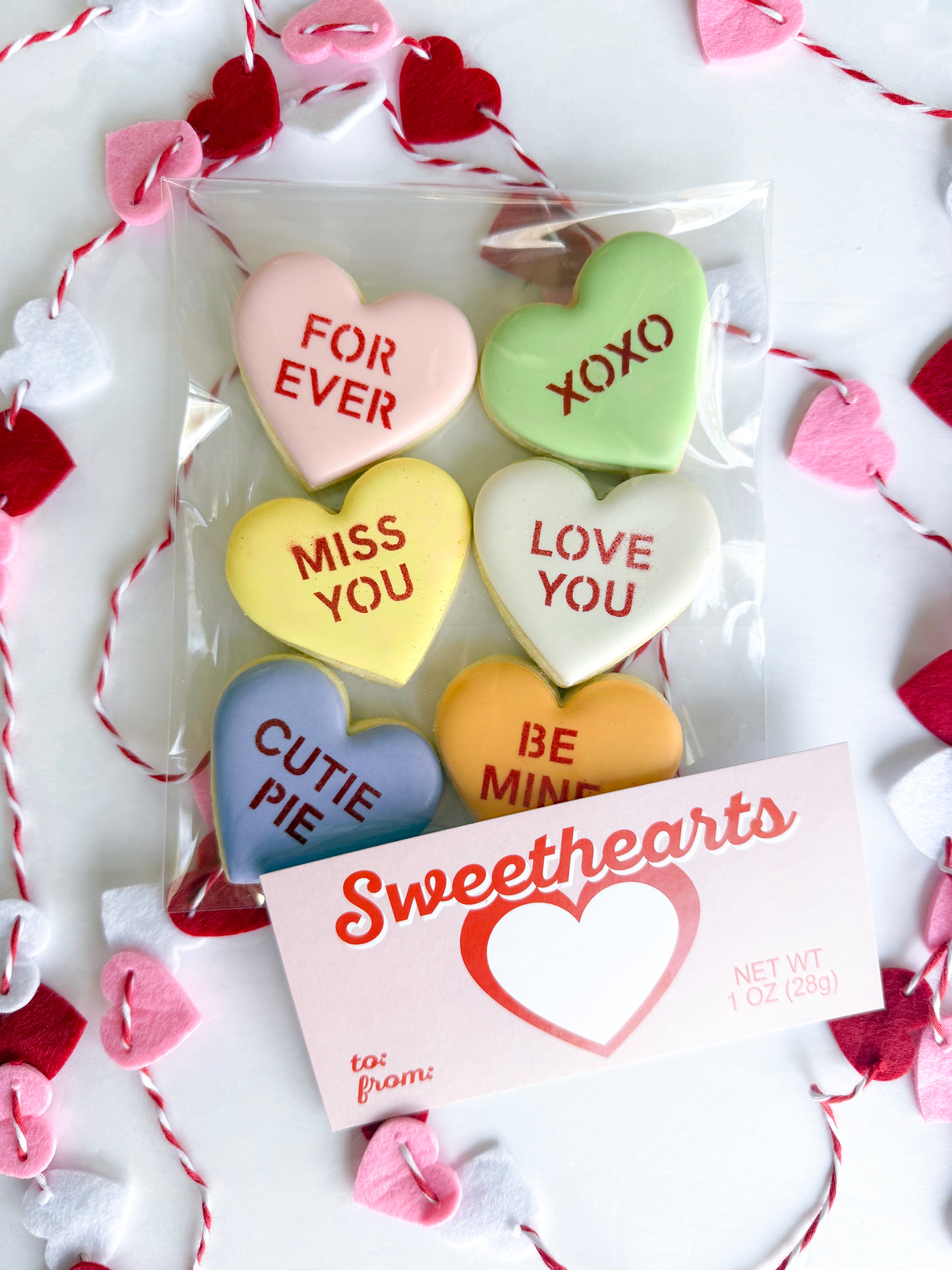 Mini Conversation Heart Cookie 6-Pack 💌
