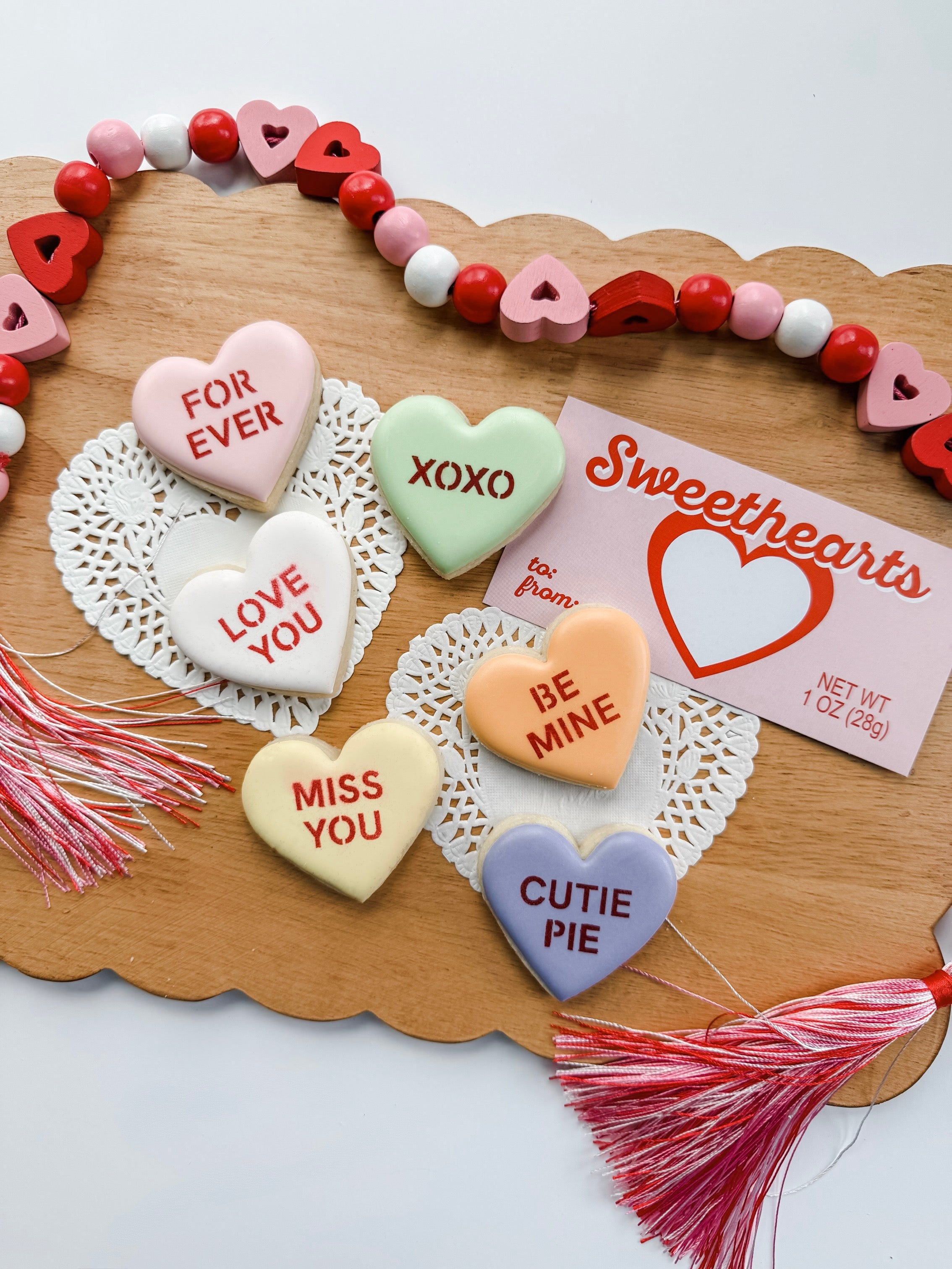 Mini Conversation Heart Cookie 6-Pack 💌